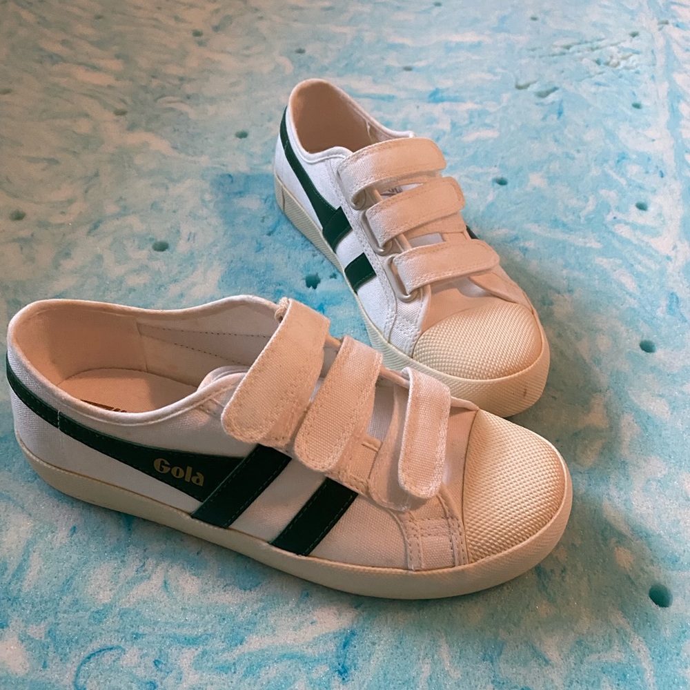 Gola Velcro Green Strip Sneakers